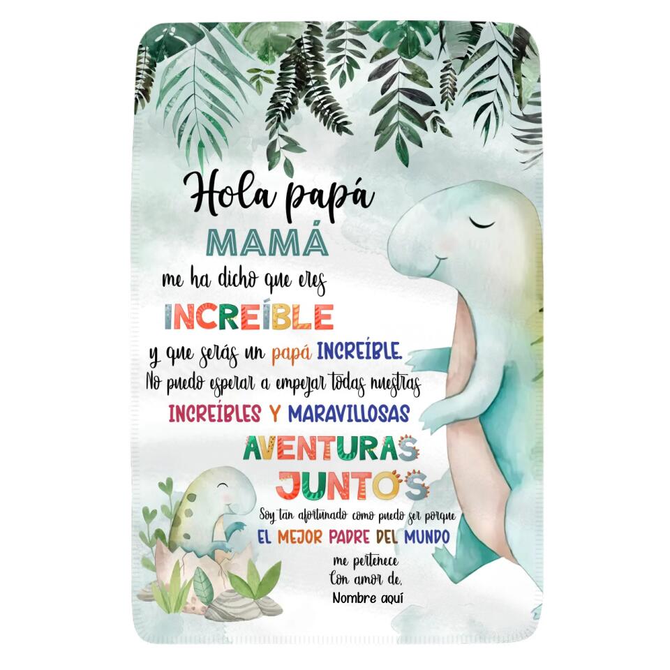 Personalizar Mantas Polar Para Papá | Personalizado Regalo Para Padre | Mamá me ha dicho que eres increíble