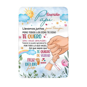 Personalizar Mantas Polar Para Papá | Personalizado Regalo Para Padre | Todos los días te digo te quiero con una sonrisa