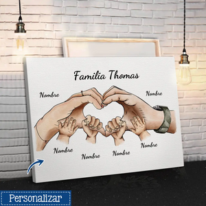 Lienzo Personalizado Para Papá | Personalizado Regalo Para Padre | Lienzo de mano de la familia