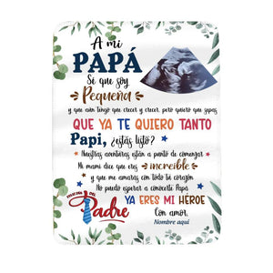 Personalizar Mantas Polar Para Papá | Personalizado Regalo Para Padre | A mi papá Sé que soy pequeña