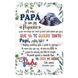 Personalizar Mantas Polar Para Papá | Personalizado Regalo Para Padre | A mi papá Sé que soy pequeña