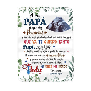 Personalizar Mantas Polar Para Papá | Personalizado Regalo Para Padre | A mi papá Sé que soy pequeña