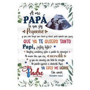 Personalizar Mantas Polar Para Papá | Personalizado Regalo Para Padre | A mi papá Sé que soy pequeña