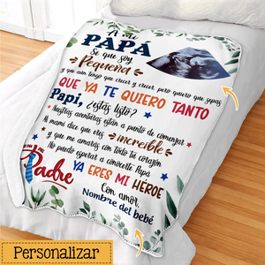 Personalizar Mantas Polar Para Papá | Personalizado Regalo Para Padre | A mi papá Sé que soy pequeña