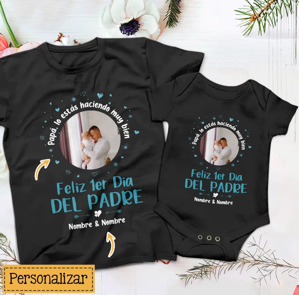 Personnalisez des T-shirts pour papa | Cadeau personnalisé pour le père | papa, tu vas très bien