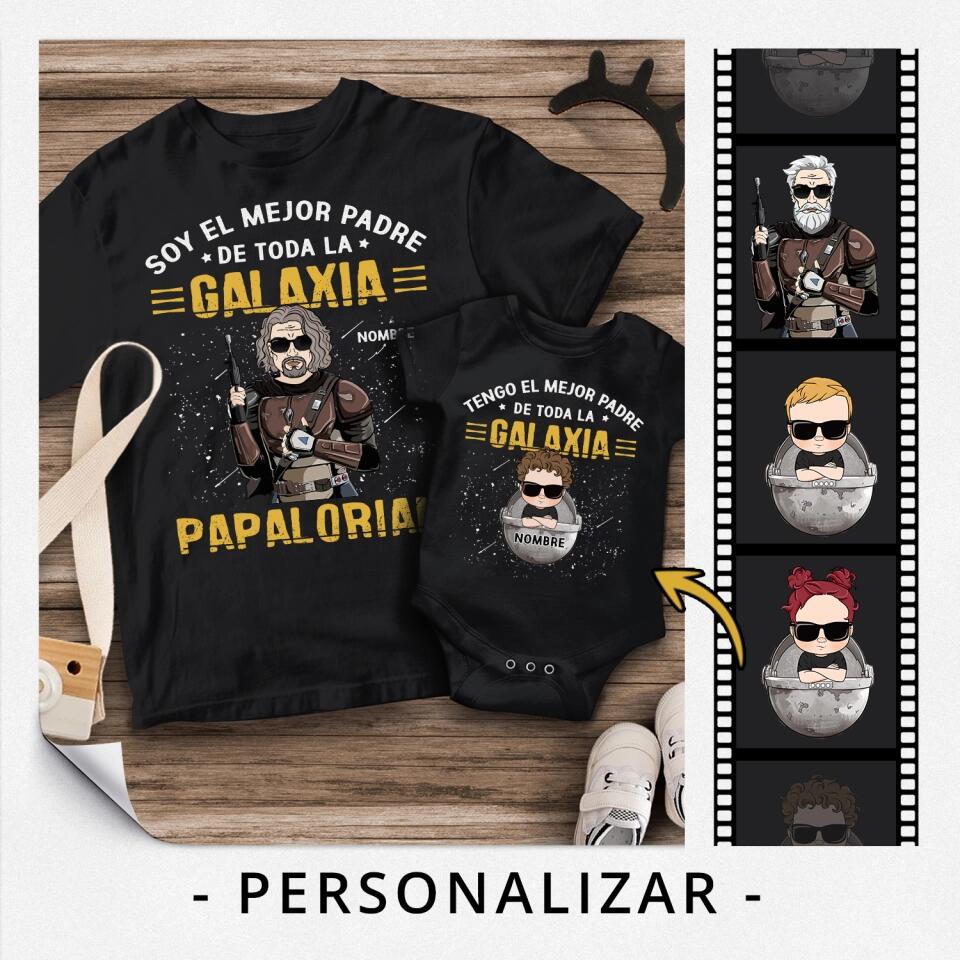 Personalizar Camisetas Para Papá | Personalizado Regalo Para Padre | Soy el mejor padre de toda la galaxia Papálorian