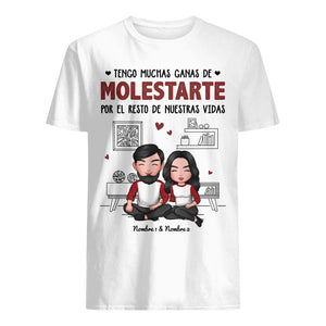 Personalizar Camisetas Para Esposo y Esposa | Personalizado Regalos Para Esposo y Esposa | Tengo muchas ganas de molestarte por el resto de nuestras vidas