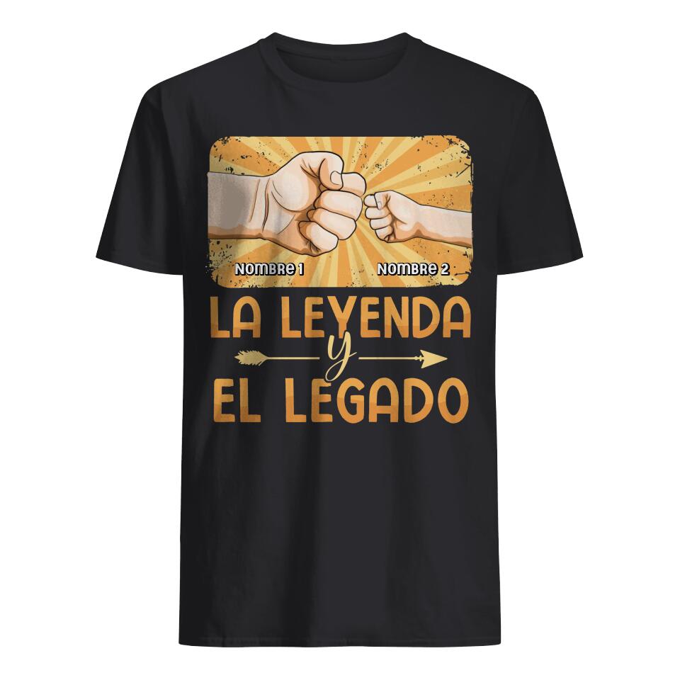 Personnalisez des T-shirts pour papa | Cadeau personnalisé pour papa | La légende et l'héritage