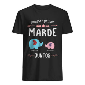 Personnalisez des T-shirts pour maman | Cadeau personnalisé pour la mère | Notre première fête des mères ensemble