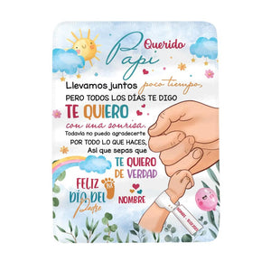 Personalizar Mantas Polar Para Papá | Personalizado Regalo Para Padre | Todos los días te digo te quiero con una sonrisa