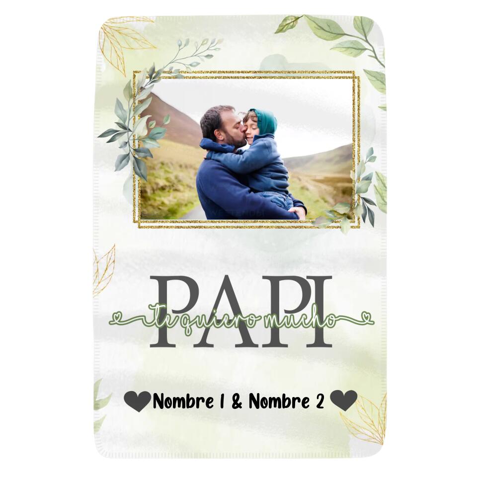 Personnalisez les couvertures polaires pour papa | Cadeau personnalisé pour le père | Je t'aime tellement papa papa