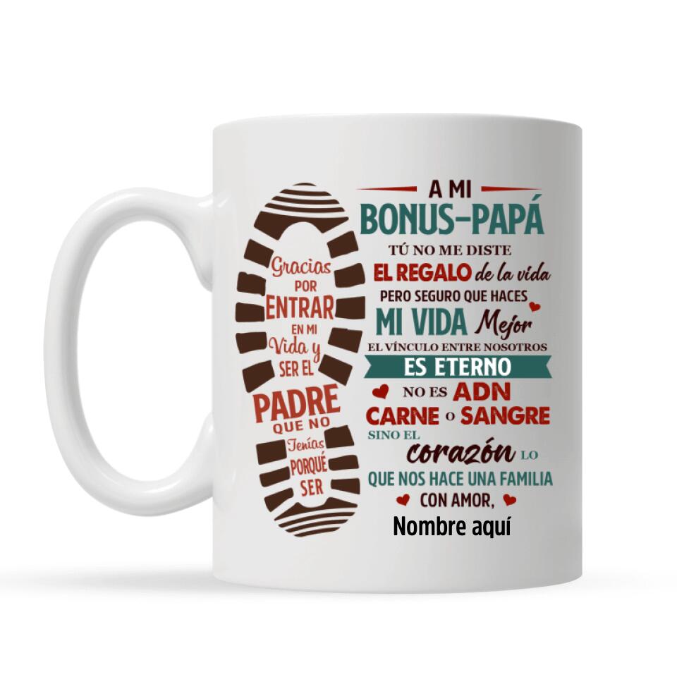 Taza Personalizada Para Bonus-papá | Personalizado Regalos Para Padre | Bonus-Papá Haces Mi Vida Major