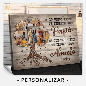 Lienzo Personalizado Para Abuelo | Personalizado Regalo Para Abuelo | Tus nietos te tengan como abuelo