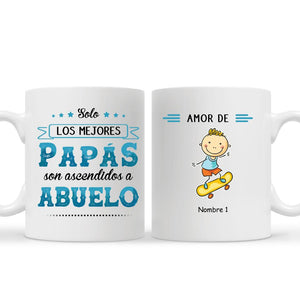 Tasse personnalisée pour grand-père | Cadeaux personnalisés pour Tata | Seuls les meilleurs papas sont promus grand-père