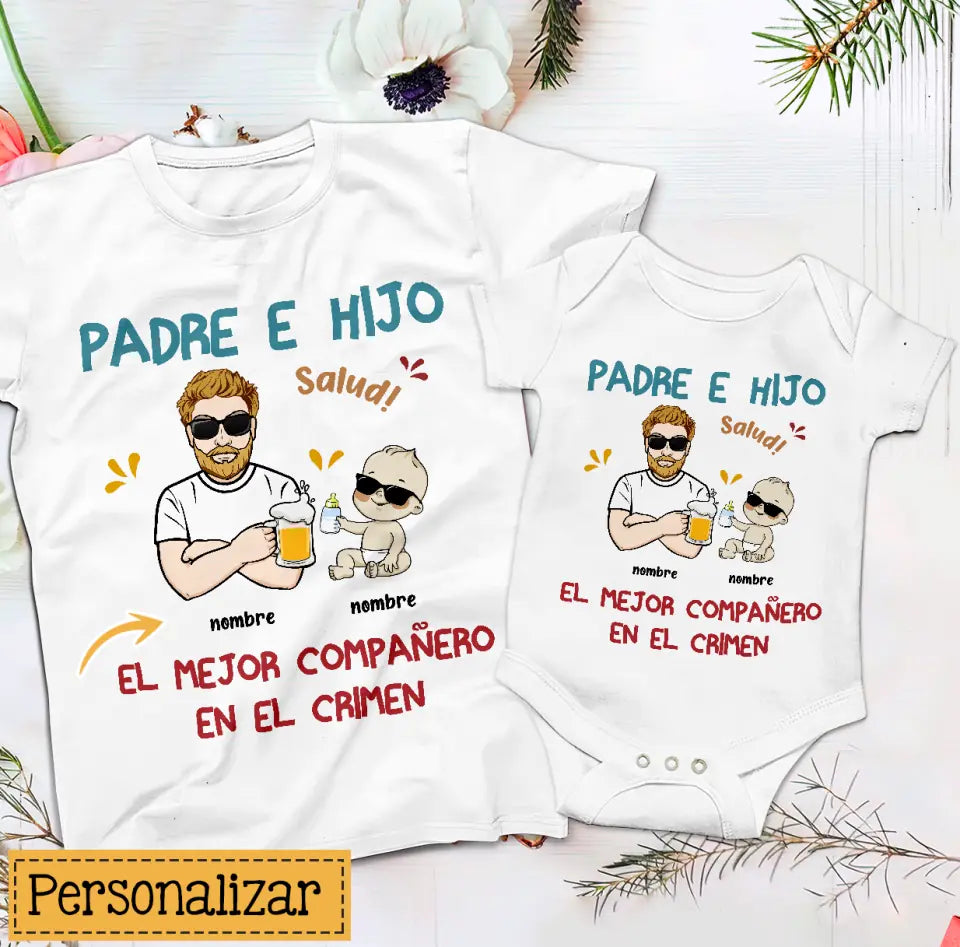 Personalizar Camisetas Para la familia | Personalizado Regalo Para la familia | Como padre, como hijo