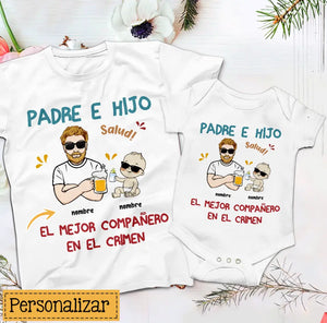 Personnaliser des T-shirts Pour la famille | Cadeau personnalisé pour la famille | En tant que père, en tant que fils