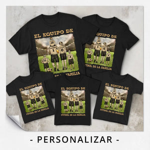 Personnalisez les T-shirts familiaux | Cadeaux personnalisés pour la famille | L'équipe de football familiale