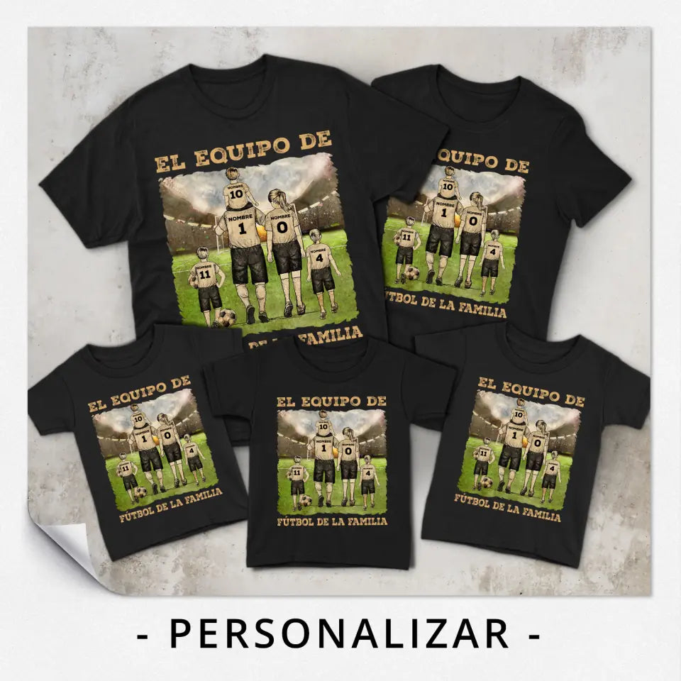 Personalizar Camisetas Para Familia | Personalizado Regalos Para Familia | El Equipo De Fútbol De La Familia