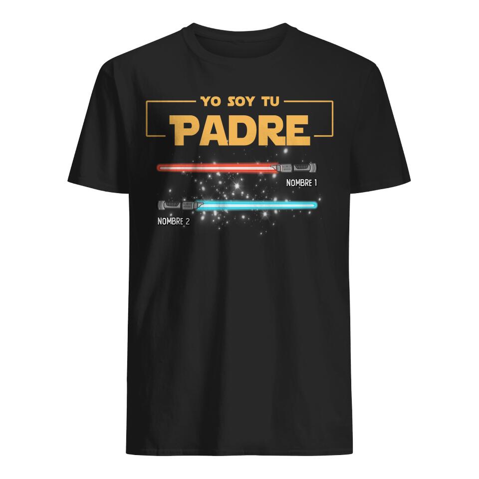 Personalizar Camisetas Para Papá | Personalizado Regalo Para Papá | Yo soy tu Padre Lightsaber