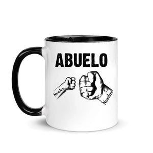 Taza Personalizada Para Abuelo | Personalizado Regalo Para Abuelito | Golpe de mano abuelo con niños