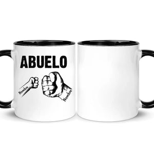 Taza Personalizada Para Abuelo | Personalizado Regalo Para Abuelito | Golpe de mano abuelo con niños