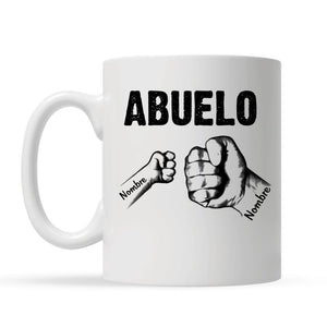 Taza Personalizada Para Abuelo | Personalizado Regalo Para Abuelito | Golpe de mano abuelo con niños