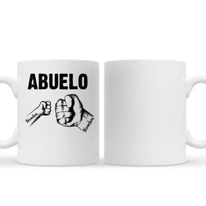 Taza Personalizada Para Abuelo | Personalizado Regalo Para Abuelito | Golpe de mano abuelo con niños