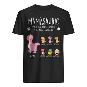 Personnalisez des T-shirts pour maman | Cadeau personnalisé pour maman | Mamasaurus ressemble à une maman normale mais en plus fantastique