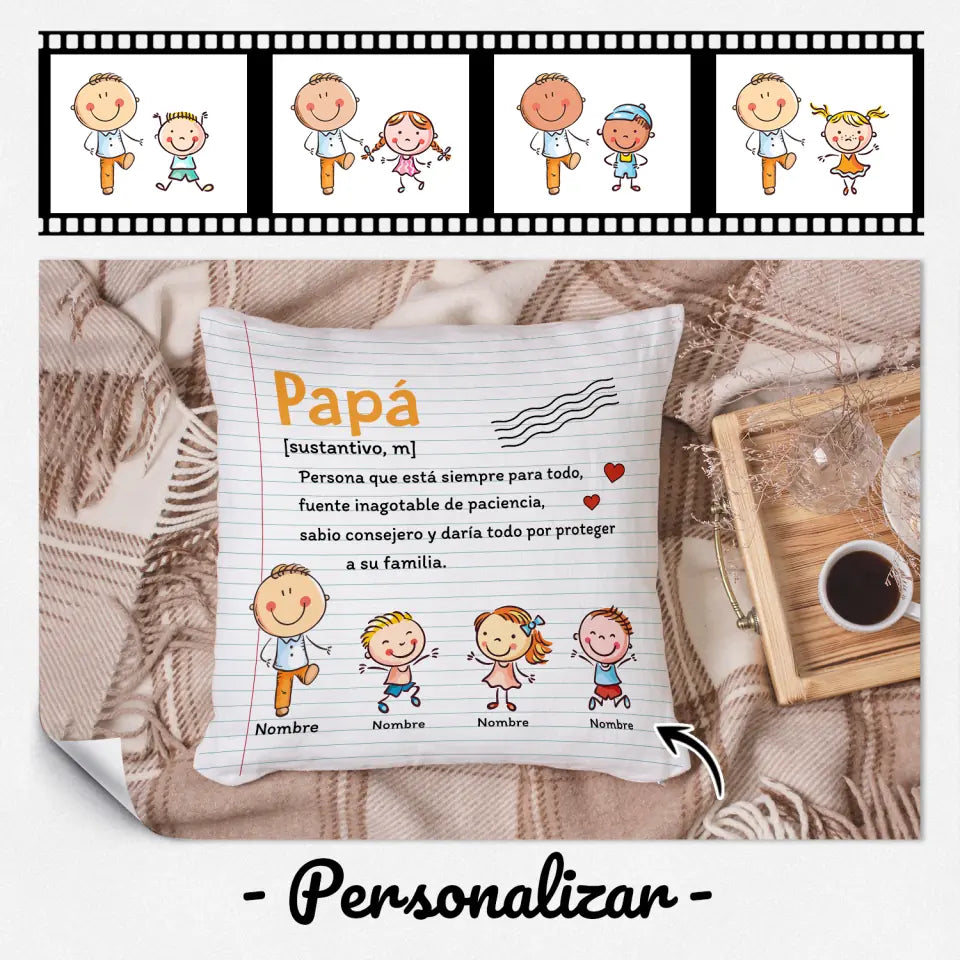 Coussins personnalisés pour papa | Cadeau personnalisé de grand-père | Personne qui est toujours là pour tout Grand-père Papa