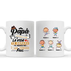 Tasse personnalisée pour Bonusdad | Cadeau personnalisé pour Bonusdad | Peu importe ce que la vie vous réserve, au moins vous n’aurez pas d’enfants moches.