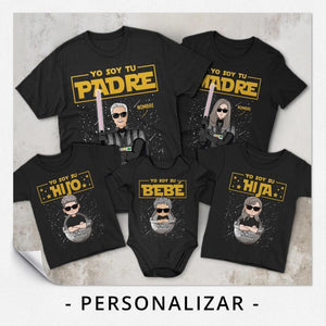 Personnalisez les T-shirts familiaux | Cadeau personnalisé pour la famille | Je suis ton père, je suis ta mère