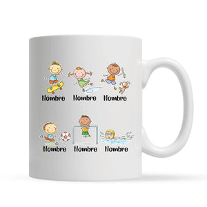 Taza Personalizada Para Papá | Personalizado Regalo Para Padre | Papá Abuelo Por tus besos y abrazos