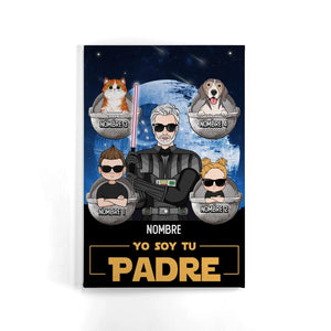 Lienzo Personalizado Para Papá | Personalizado Regalo Para Papi | Yo soy tu padre niño y mascota