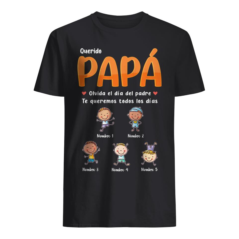 Personalizar Camisetas Para Papá | Personalizado Regalo Para Padre | Te quiero todos los días