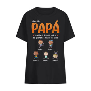 Personnalisez des T-shirts pour papa | Cadeau personnalisé pour le père | Je t'aime tous les jours