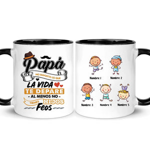 Tasse personnalisée pour Bonusdad | Cadeau personnalisé pour Bonusdad | Peu importe ce que la vie vous réserve, au moins vous n’aurez pas d’enfants moches.