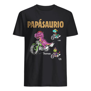 Personnalisez des T-shirts pour papa ou grand-père | Cadeaux personnalisés pour père ou grand-père | moto papasaure