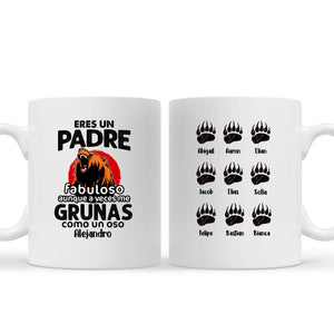 Tasse personnalisée pour papa | Cadeaux personnalisés pour papa | Tu es un père fabuleux, même si parfois tu me grognes comme un ours