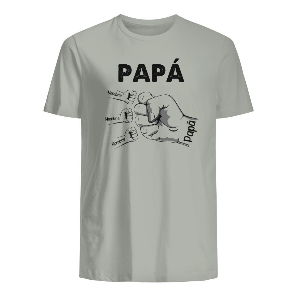 Personnalisez des T-shirts pour papa | Cadeau personnalisé pour le père | Coup de main de papa et d'enfant