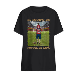 Personnalisez des T-shirts pour papa | Cadeaux personnalisés pour le père | L'équipe de football préférée de papa