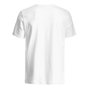 Personalizar Camisetas Para Papá | Personalizado Regalos Para Padre| Enlace de la mano de los niños del abuelo del papá camiseta blanca