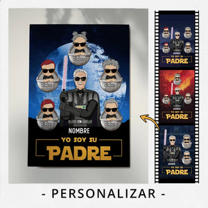 Póster Personalizado Para Papá | Personalizado Regalo Para Papi | Yo soy tu padre niño y mascota