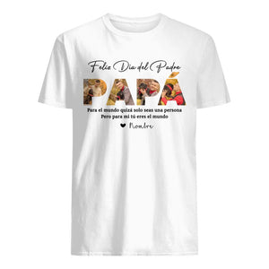 Personalizar Camisetas Para Papá | Personalizado Regalo Para Papá | Papá para mi tú eres el mundo