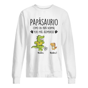 Personalizar Camisetas Para Papá  | Personalizado Regalos Para Padre | Papásaurio Jugador de futbol