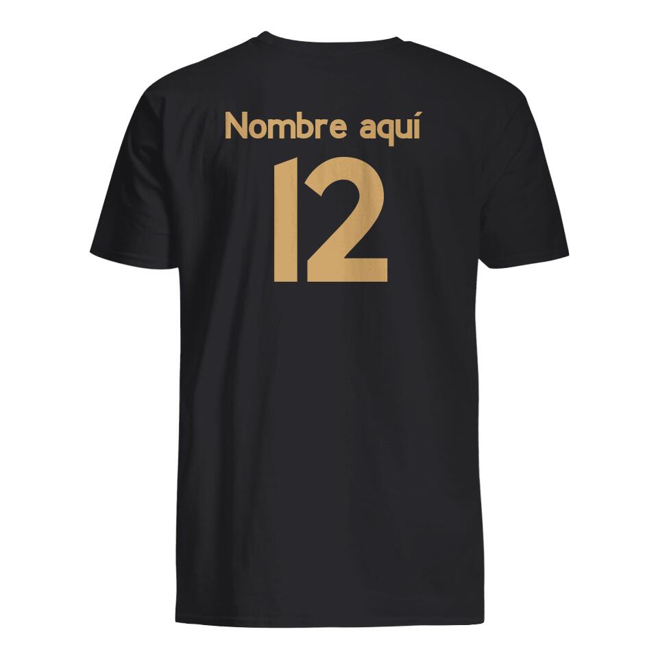 Personalizar Camisetas Para Papá | Personalizado Regalos Para Padre | El Equipo De Fútbol Favorito De Papá 2 lados