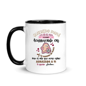 Tasse personnalisée pour papa | Cadeau personnalisé pour le père | Cher papa, pour la fête des pères, je serai blotti