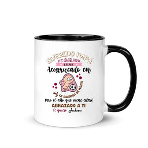 Tasse personnalisée pour papa | Cadeau personnalisé pour le père | Cher papa, pour la fête des pères, je serai blotti