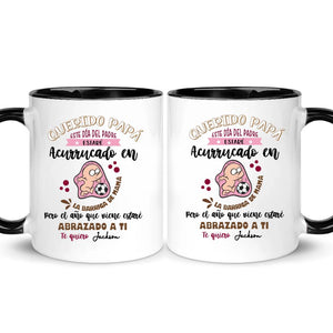 Taza Personalizada Para Papá | Personalizado Regalo Para padre | Querido Papá Este Día Del Padre Estaré Acurrucado En