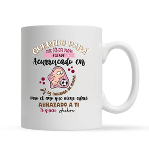 Taza Personalizada Para Papá | Personalizado Regalo Para padre | Querido Papá Este Día Del Padre Estaré Acurrucado En