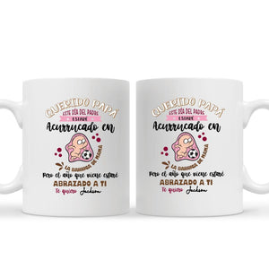 Tasse personnalisée pour papa | Cadeau personnalisé pour le père | Cher papa, pour la fête des pères, je serai blotti